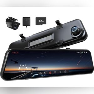 Pelsee  Mirror Dash Camera  P12I old Max  12"  4K  2.5K  12" Large  Touch Sc